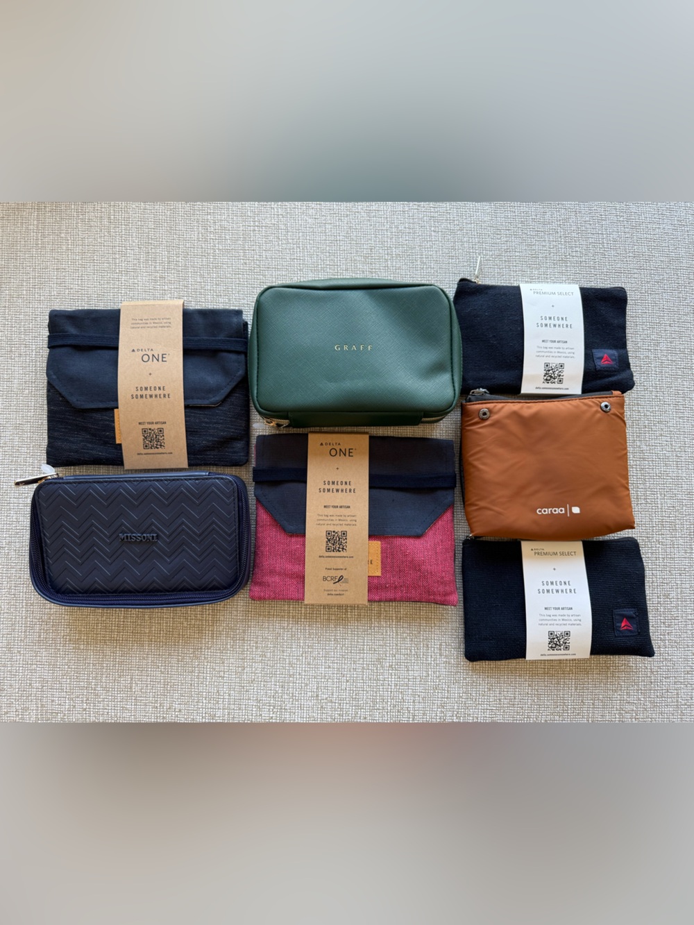 Airlines First Class Amenity Kits (Set of 7)